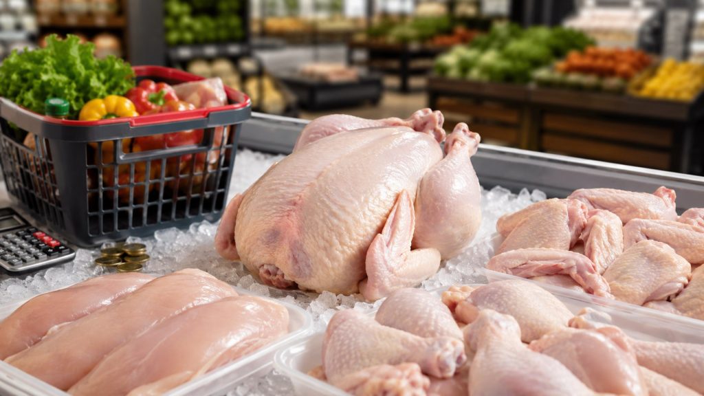 „Cena kurczaka za kg" to jedno z najczęściej wpisywanych w wyszukiwarkę pytań spożywczych — drób jest podstawowym białkiem polskich domów i pierwszą pozycją, po którą sięgamy przy każdej drożyźnie. Oto pełny cennik kurczaka na 2026 rok, element po elemencie.
