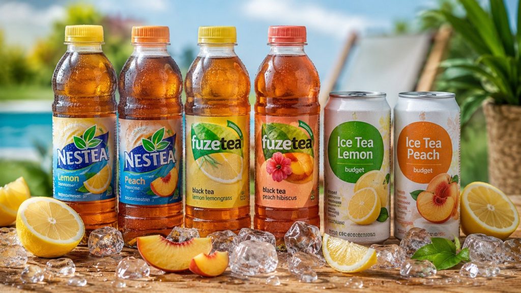 Mrożona herbata to letni filar półki napojowej — i pole cichej wojny dwóch gigantów: Nestea (dystrybuowana przez Maspex) kontra Fuzetea (Coca-Cola). Sprawdzamy, ile kosztuje ice tea w 2026 roku, czym różnią się liderzy i kiedy sięgnąć po markę własną.