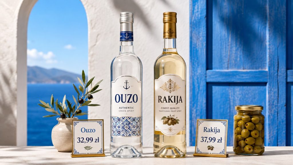 Ouzo i rakija — ceny 2026: wakacyjne sentymenty na polskich półkach Sierpień to miesiąc, w którym Polacy wracają z Krety i Bałkanów z jedną myślą: odtworzyć tamten wieczór przy stoliku nad wodą. Ouzo i rakija — dwa światy anyżek i owocowych destylatów — są dziś do zdo