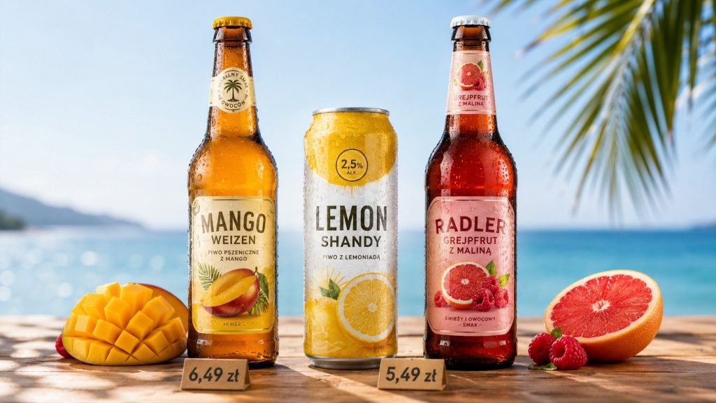 Piwa smakowe — ceny 2026: Warka mango, Lech Shandy i cała owocowa fala lata