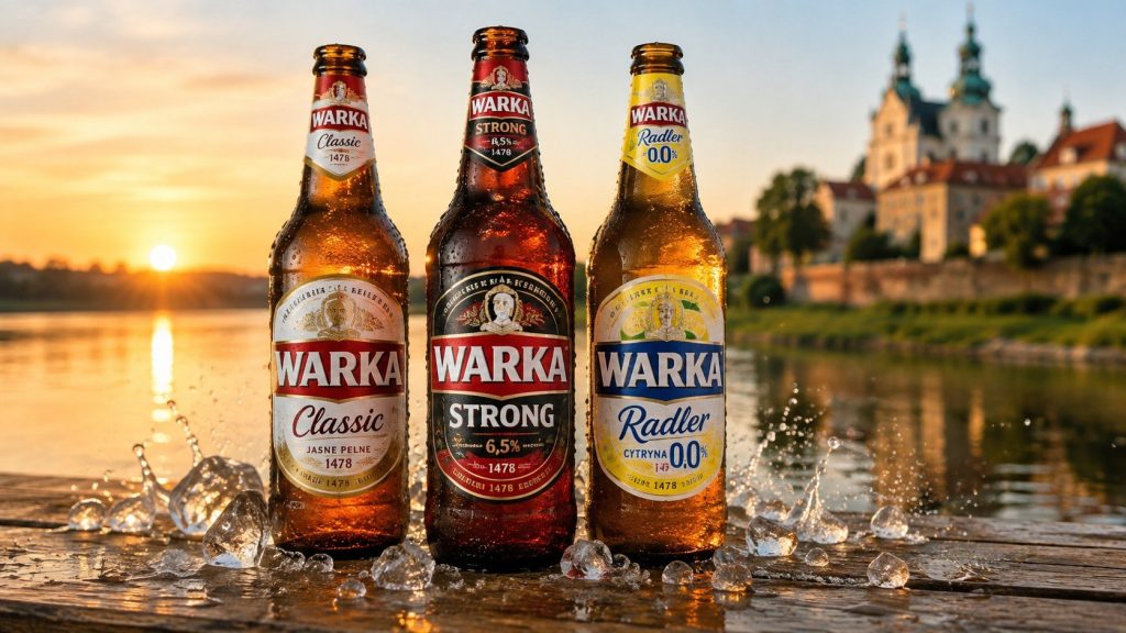 Warka to marka o dwóch twarzach: dla jednych to Strong — weteran mocnego segmentu z kibicowskim rodowodem, dla innych radlery mango-pomarańcza, które zdefiniowały polskie piwne lato. Browar znad Pilic