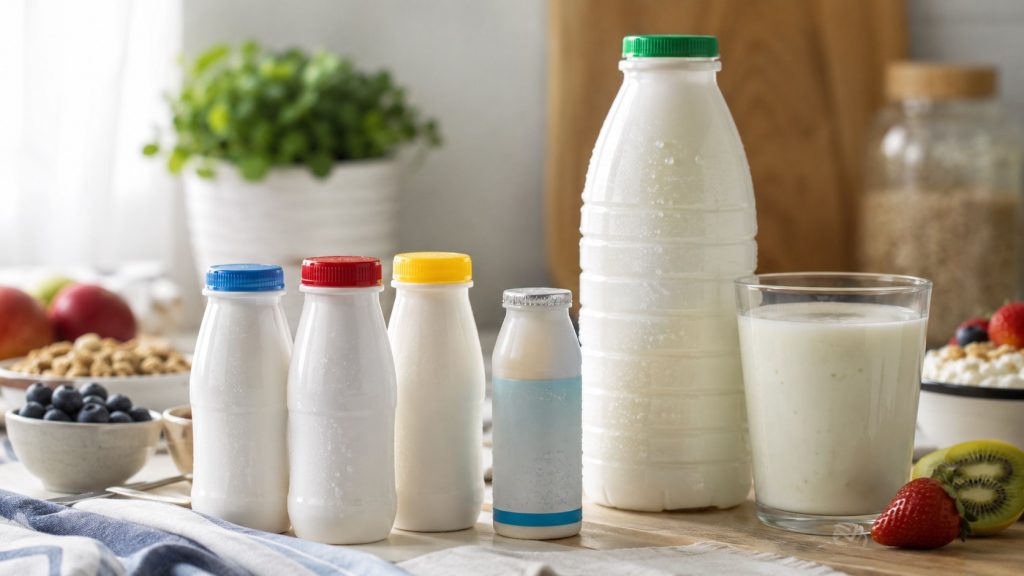 Jogurty pitne — ceny 2026: Actimel, maślanki i butelka do szkolnego plecaka